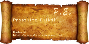 Prosznitz Enikő névjegykártya